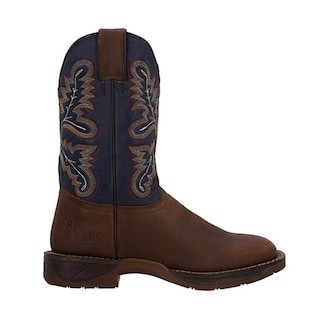 Foto 1 | Bota Vaquera Caballero Rio Bravo Durango Botas Altas Vestir Tan/marino Talla 25 A 30 M