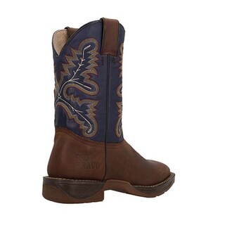 Foto 3 | Bota Vaquera Caballero Rio Bravo Durango Botas Altas Vestir Tan/marino Talla 25 A 30 M