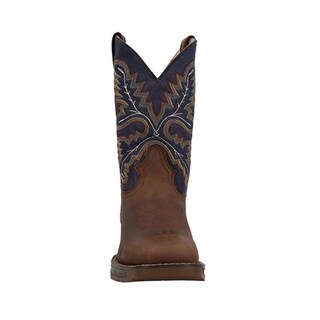 Foto 5 | Bota Vaquera Caballero Rio Bravo Durango Botas Altas Vestir Tan/marino Talla 25 A 30 M