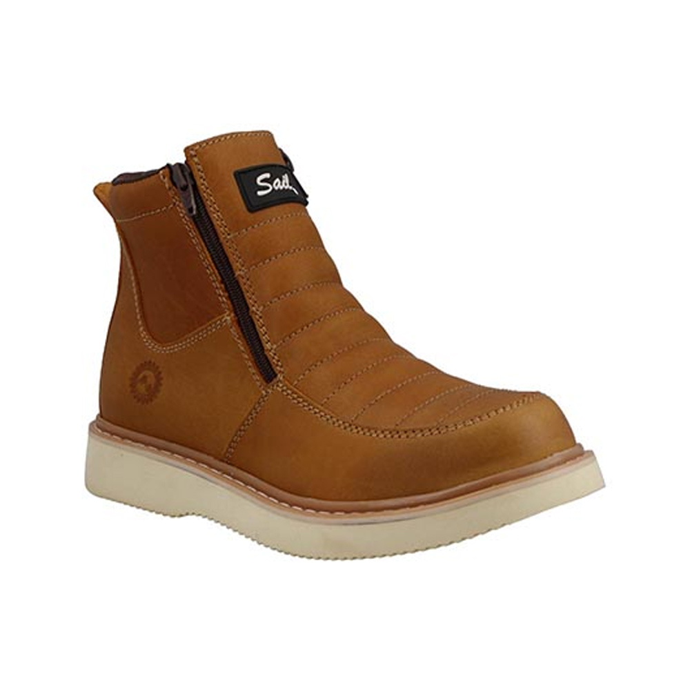 Bota Sail Caballero 3800pu Color Miel  Botas Trabajo Ligero Botin Hombre Talla 25 A 29.5 M