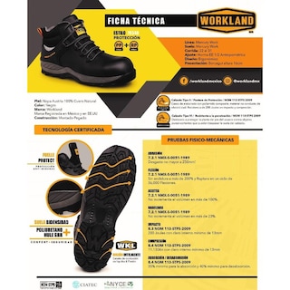 Foto 7 | Botas Hombre Work Land Industrial Proteccion Nom 113 Negro