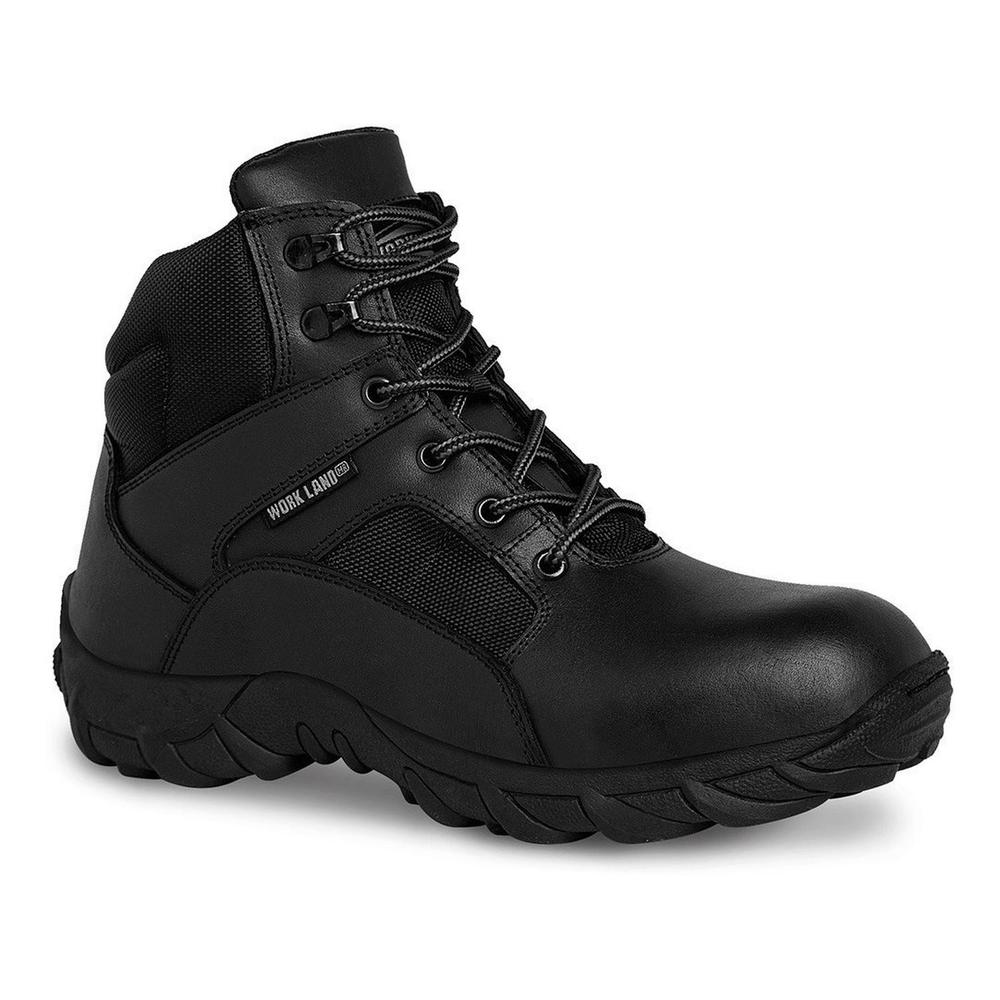 Bota Hombre Trabajo Work Land Piel Industrial Negro