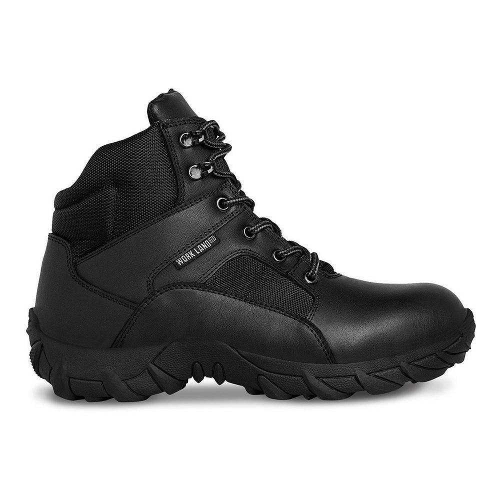 Foto 3 pulgar | Bota Hombre Trabajo Work Land Piel Industrial Negro