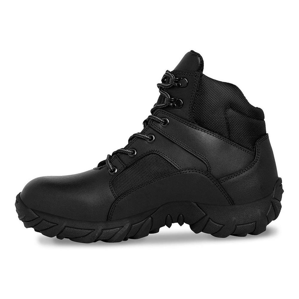 Foto 5 pulgar | Bota Hombre Trabajo Work Land Piel Industrial Negro
