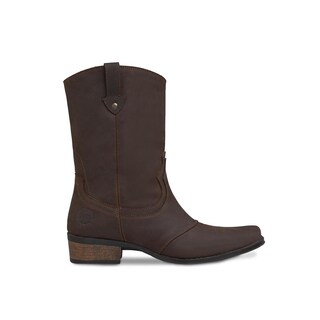 Foto 1 | Bota Vaquera Urban Cowboy Hombre Piel Natural Punta Cuadrada Cafe