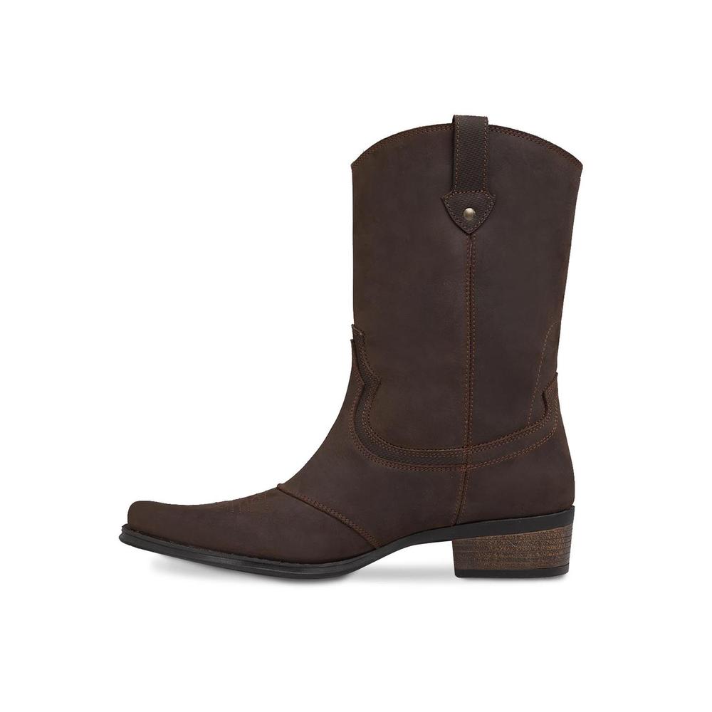 Foto 5 | Bota Vaquera Urban Cowboy Hombre Piel Natural Punta Cuadrada Cafe