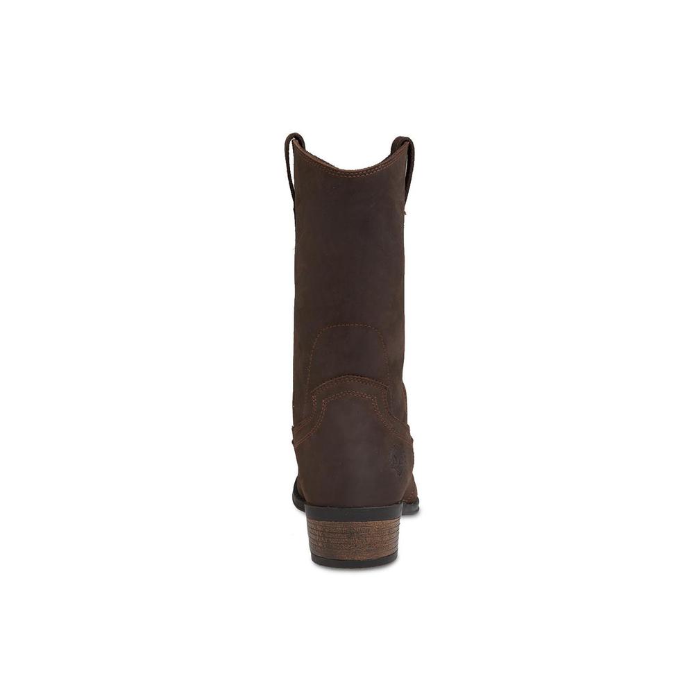 Foto 6 | Bota Vaquera Urban Cowboy Hombre Piel Natural Punta Cuadrada Cafe