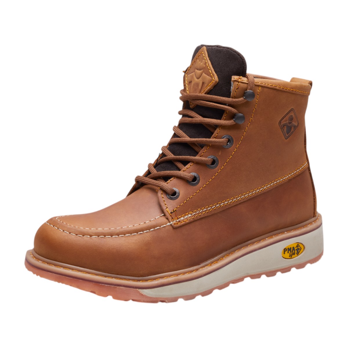 Botas Calzado Watanabe Color Café Tipo Piel Exterior Agujetas
