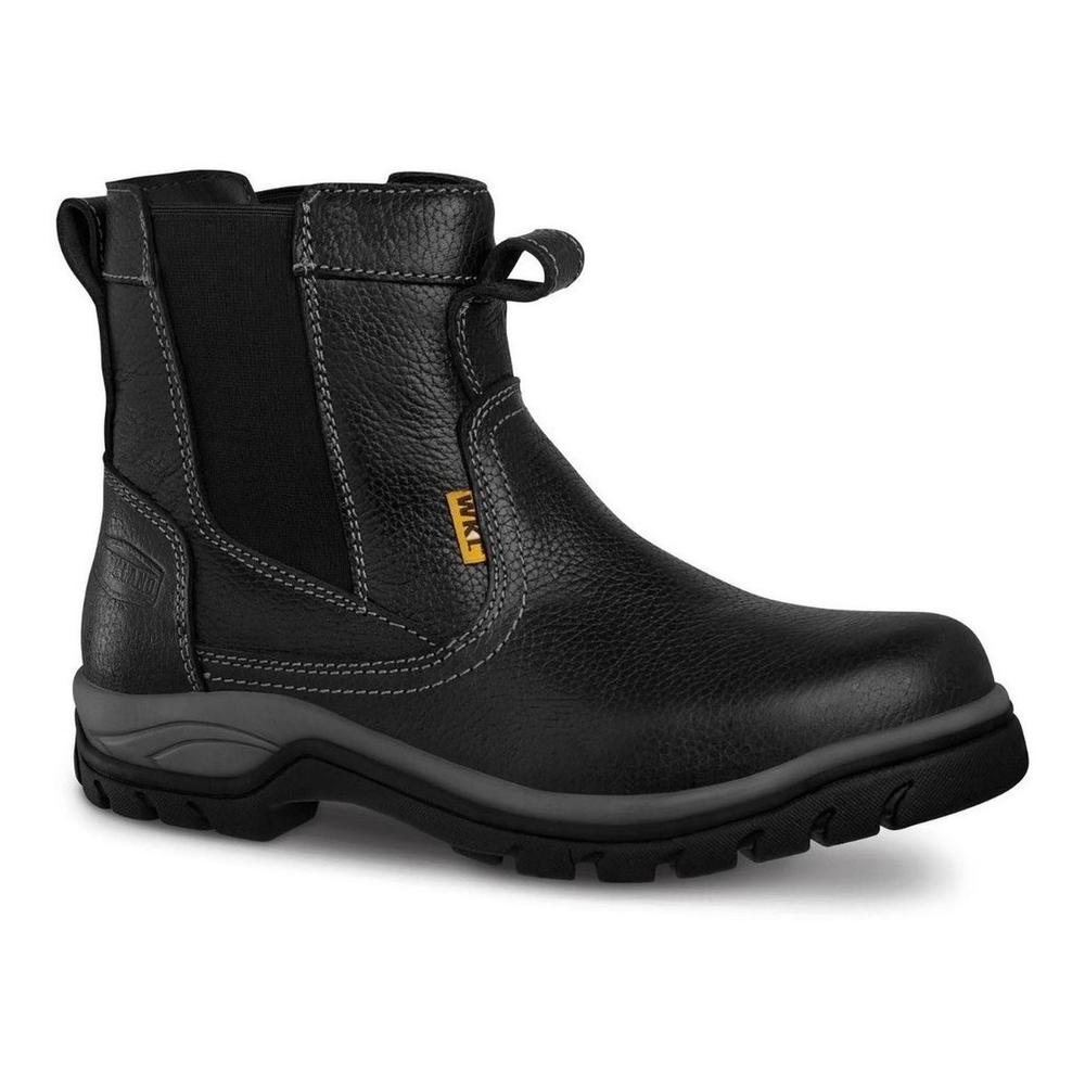 Foto 3 pulgar | Botas Hombre Work Land Piel Comodas Trabajo Industrial Negro