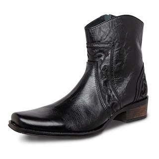 Foto 3 | Botas Urban Cowboy Hombre Botin Piel Vestir Comodas Negro