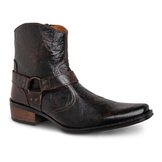 Foto 2 | Botines Urban Cowboy Piel Bota Café para Hombre