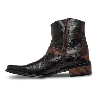 Foto 5 | Botines Urban Cowboy Piel Bota Café para Hombre