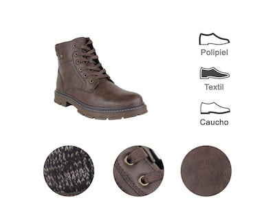 Foto 7 | Botin Para Hombre Lob Footwear Pu Café 57704528