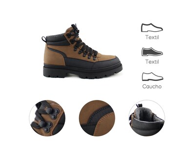 Foto 7 | Botin Para Hombre Lob Footwear Pu Café 57704961