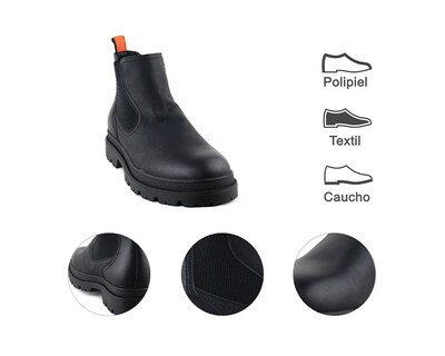 Foto 7 | Botin Para Hombre Lob Footwear Pu Negro 57704524