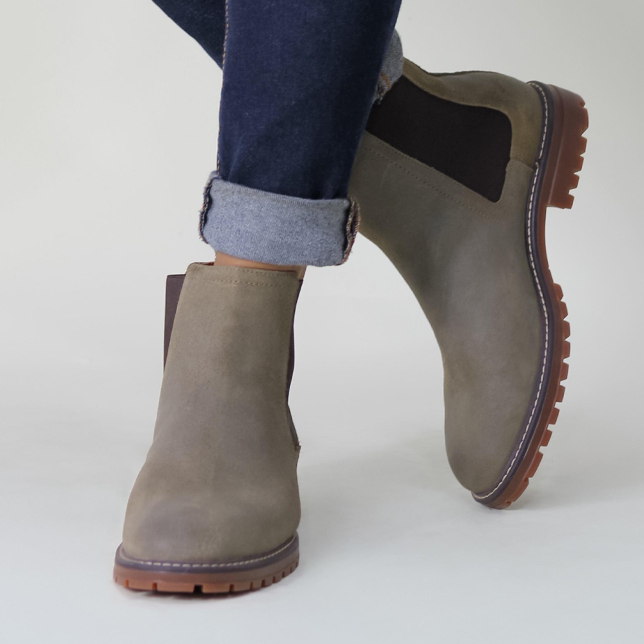 Foto 2 | Botas Casuales Exterior Piel Color Café Para Hombre De Rbcollection