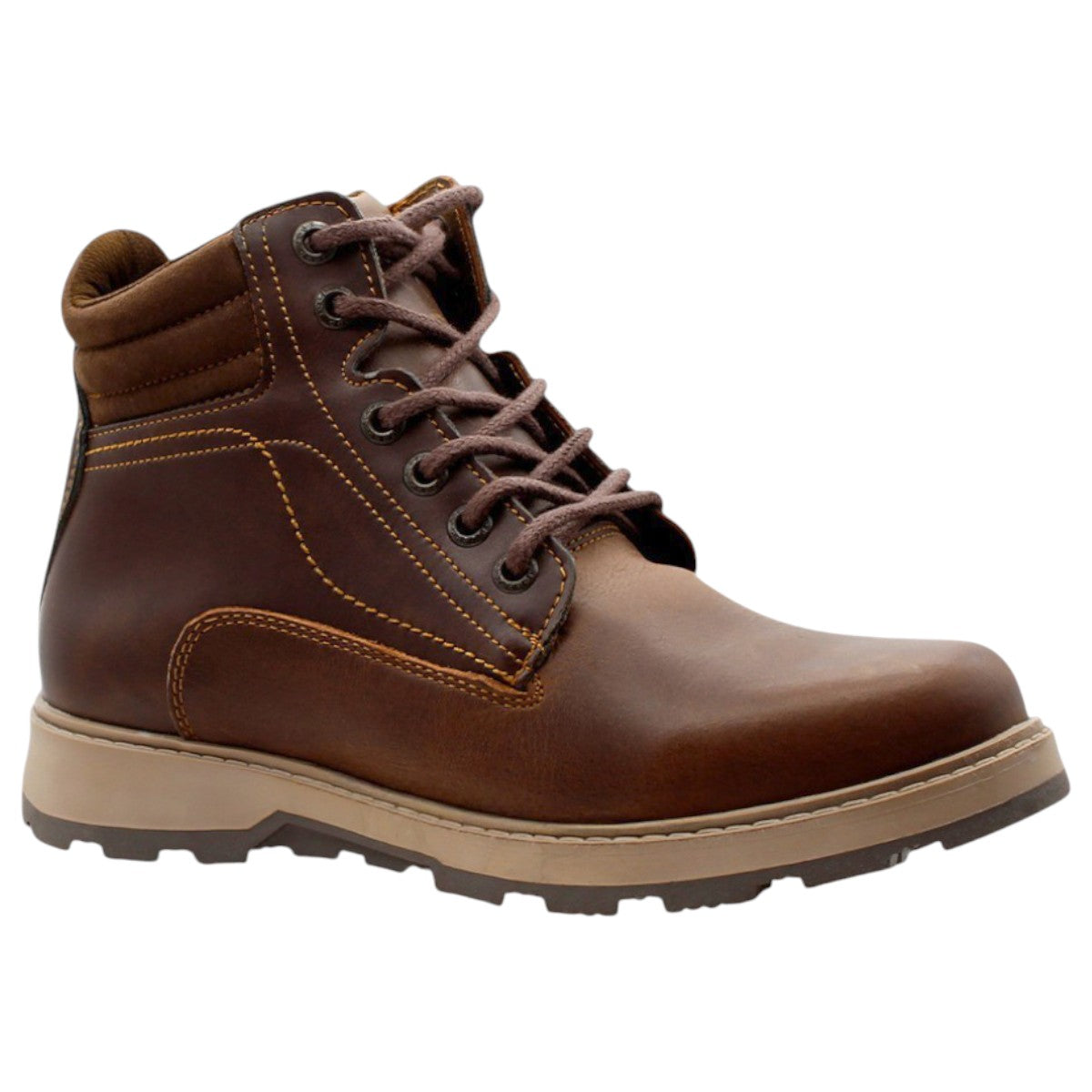 Foto 3 pulgar | Botas Casuales Exterior Piel Vegana Color Café Para Hombre De Rbcollection