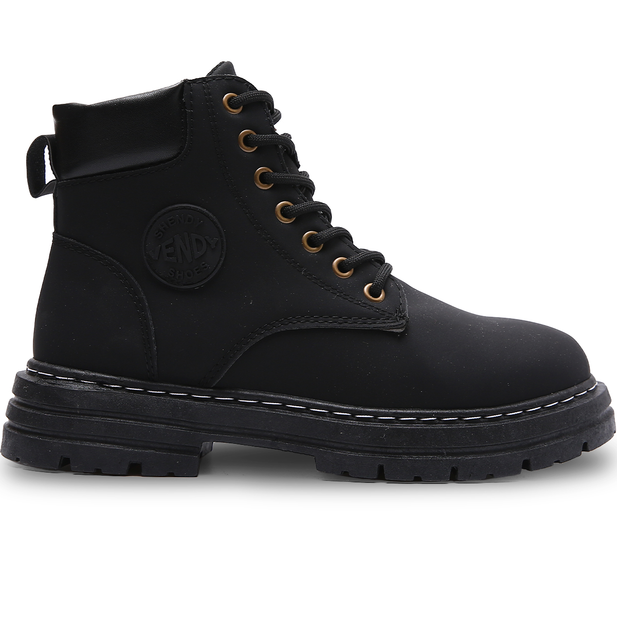 Foto 4 pulgar | Botas Uso Rudo Para Hombre Estilo Urbano Vinipiel Casual Negro Talla 7