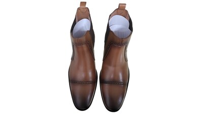 Foto 3 | Botin Casual Christian Gallery 3004 Hombre Tabaco