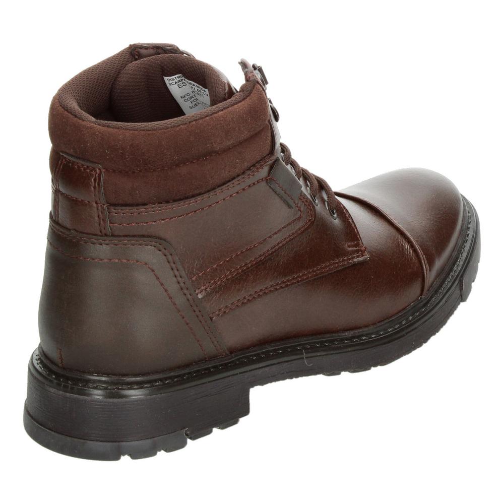 Foto 3 | Botines Hombre Ozono Café Casual Borcegos Cintas Ajustables Cafe