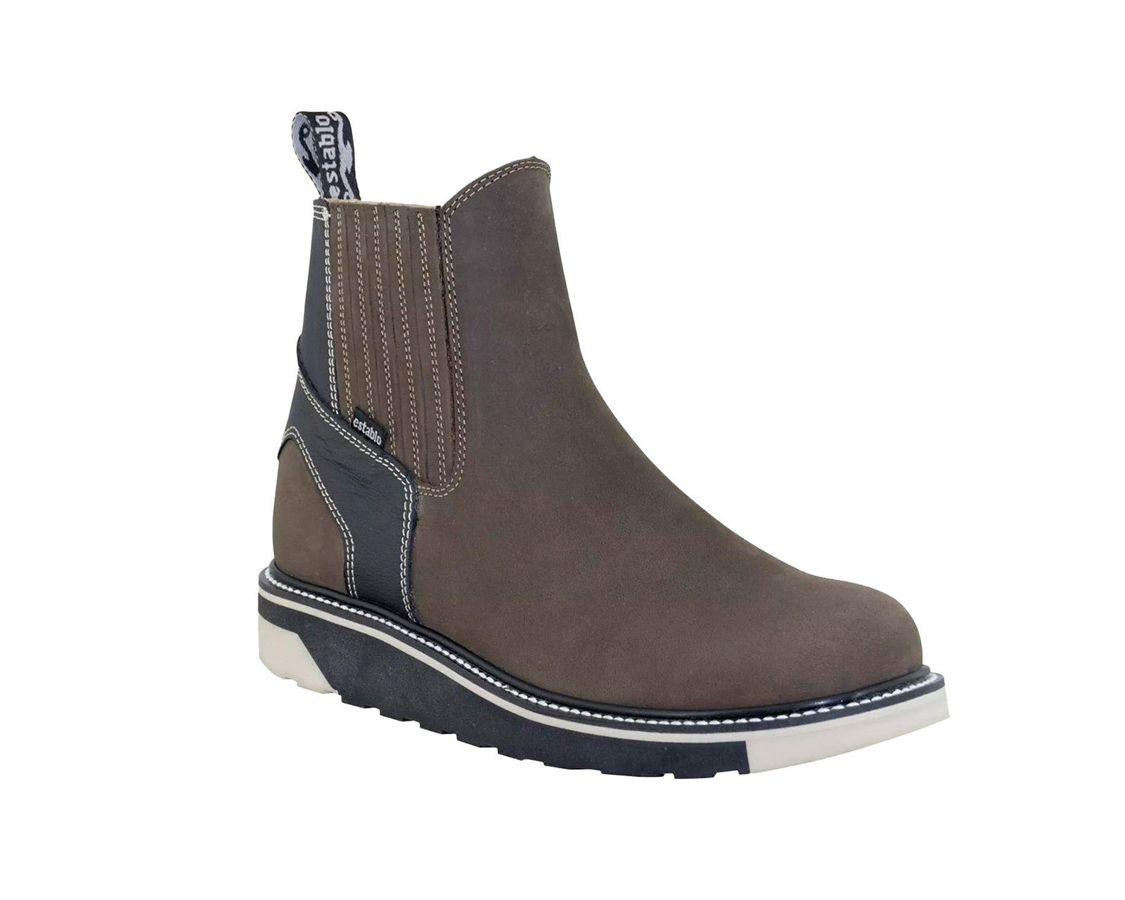 Foto 3 pulgar | Bota Botin Establo 552 De Piel Para Caballero