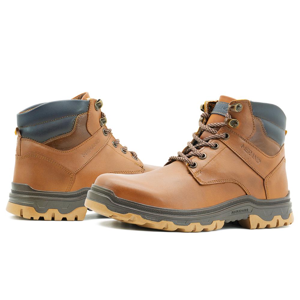 Foto 3 pulgar | Bota Botín Piel Casual Para Hombre Merano Cajeta 25-29 Chocolate