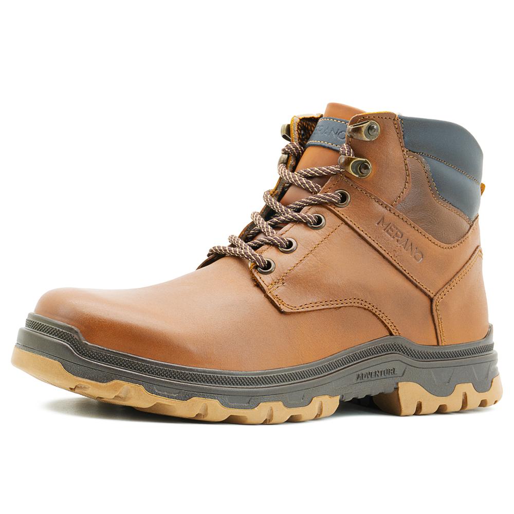 Foto 4 pulgar | Bota Botín Piel Casual Para Hombre Merano Cajeta 25-29 Chocolate