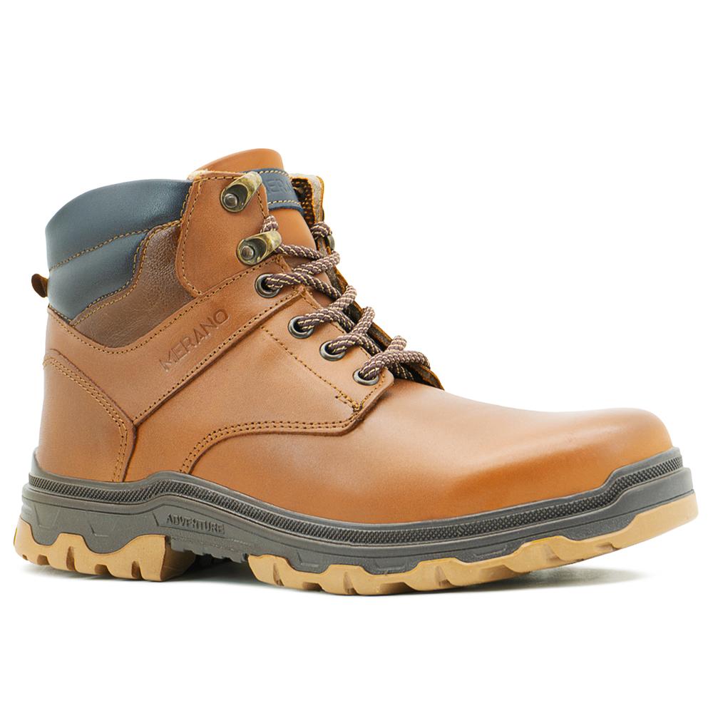 Foto 4 | Bota Botín Piel Casual Para Hombre Merano Cajeta 25-29 Chocolate