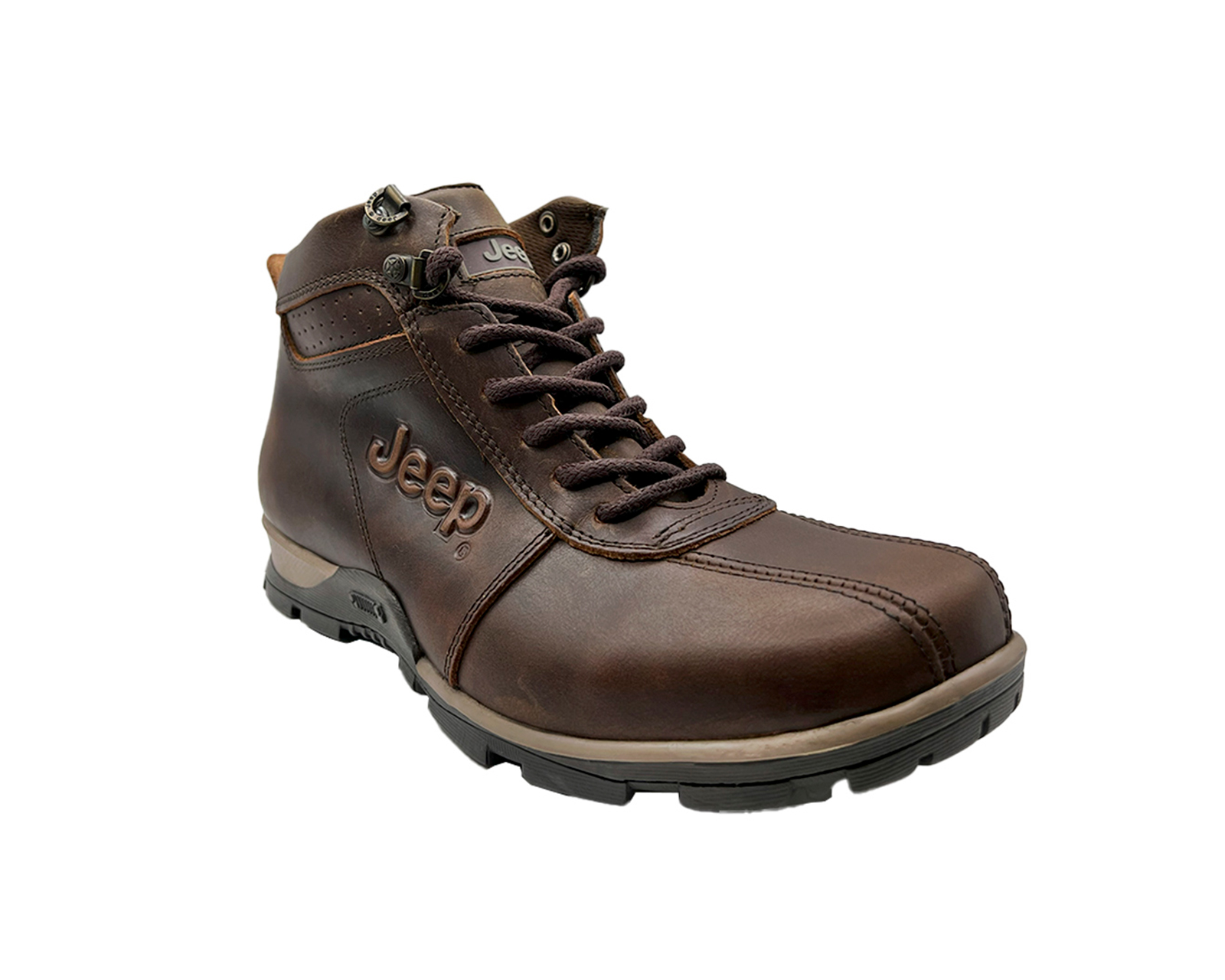 Foto 2 | Botas Jeep 10427 De Piel  Casual Café Para Hombre