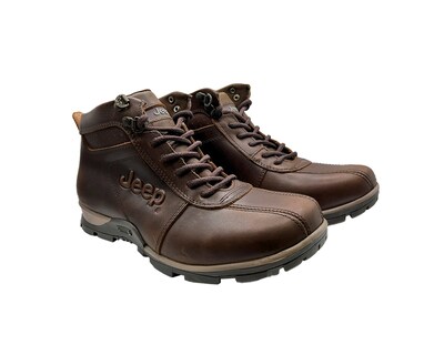 Foto 6 | Botas Jeep 10427 De Piel Casual Café Para Hombre