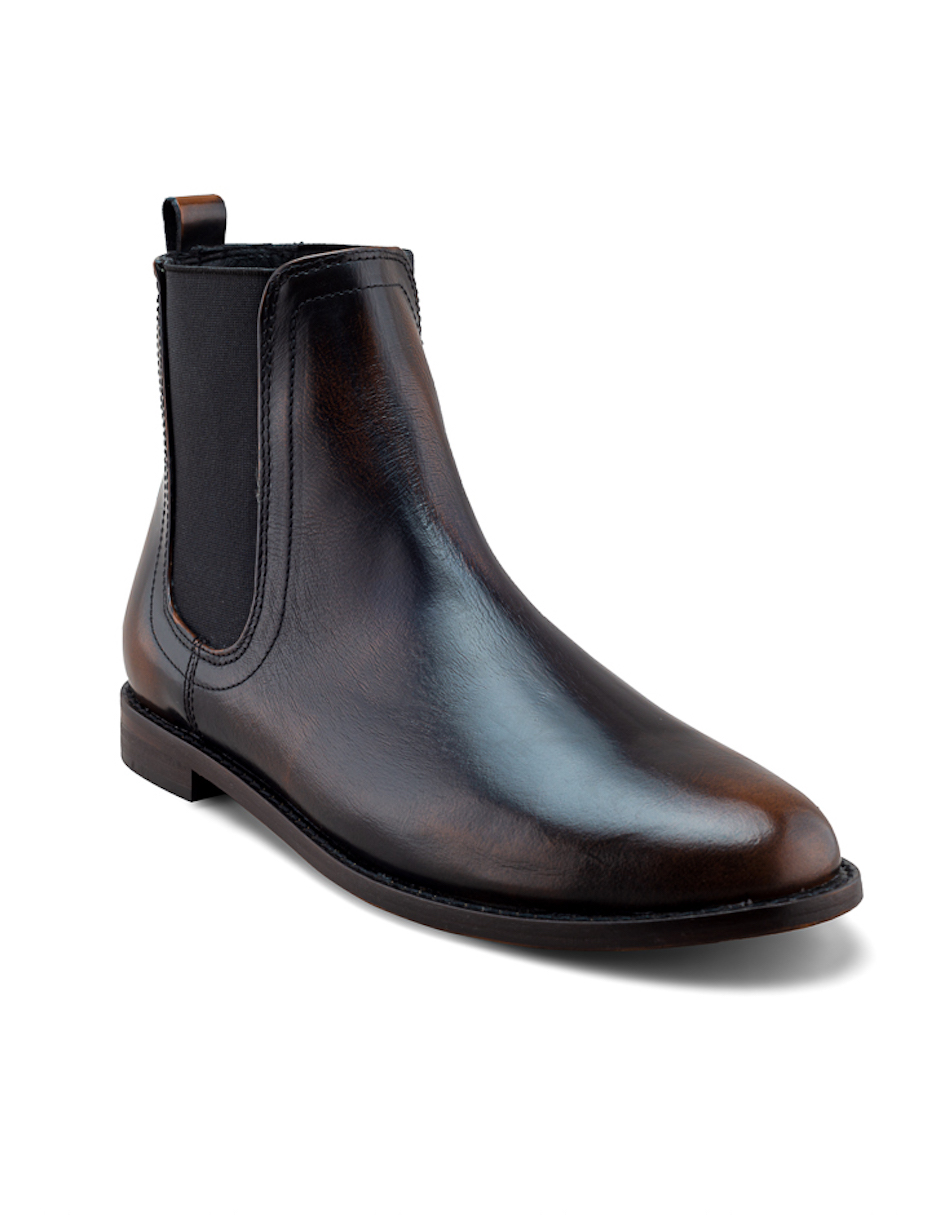 Foto 2 pulgar | Bota Chelsea Café Para Hombre En Piel Con Estilo Formal