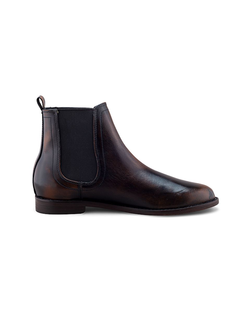 Foto 3 pulgar | Bota Chelsea Café Para Hombre En Piel Con Estilo Formal