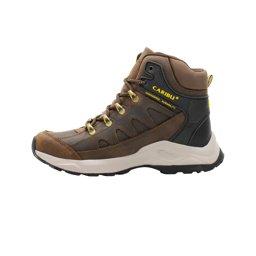 Foto 3 pulgar | Bota Outdoor Para Hombre Piel Café Suela Antiderrapante Cafe