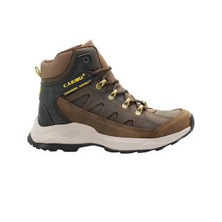 Foto 3 | Bota Outdoor Para Hombre Piel Café Suela Antiderrapante Cafe