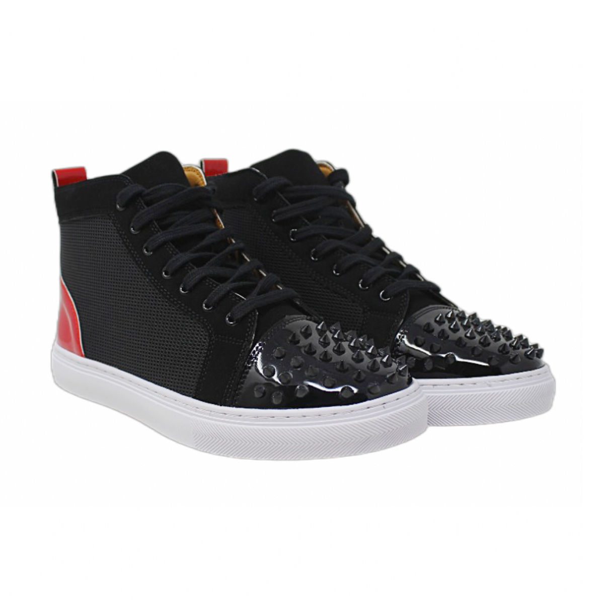 Foto 2 pulgar | Teni De Botin Platini Zs2022j Negro Rojo Para Hombre