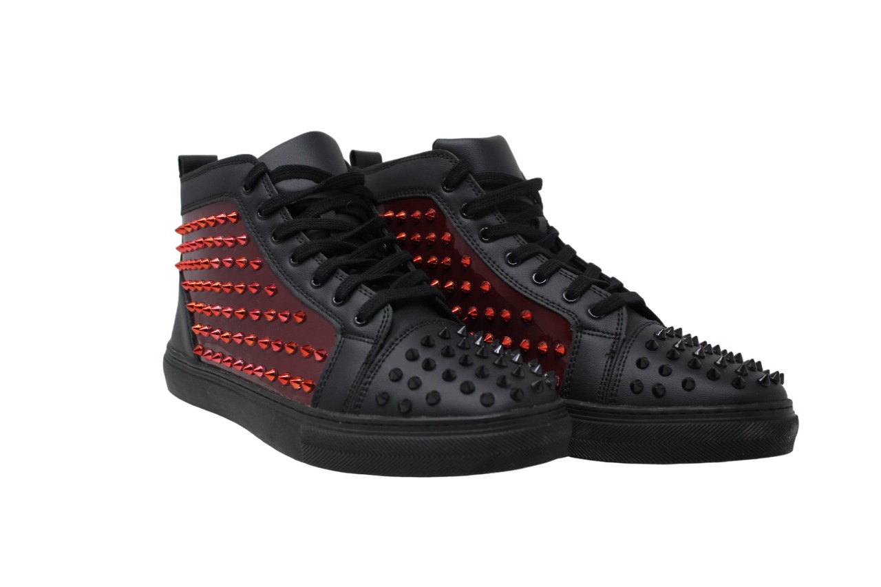 Foto 2 pulgar | Teni De Botin Platini Zs2022d Rojo Negro Para Hombre