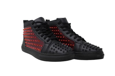 Foto 1 | Teni De Botin Platini Zs2022d Rojo Negro Para Hombre