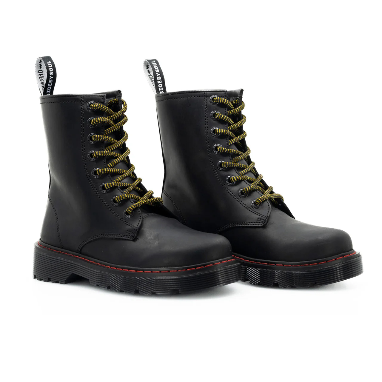 Foto 6 pulgar | Botas Tipo Militar  Piel Crazy  Negra - Offlander