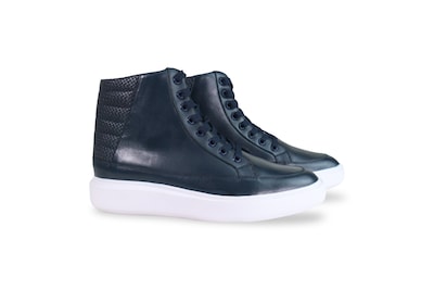Foto 2 | Bota Sport Hombre Benissimo 33503 Azul Piel Casual