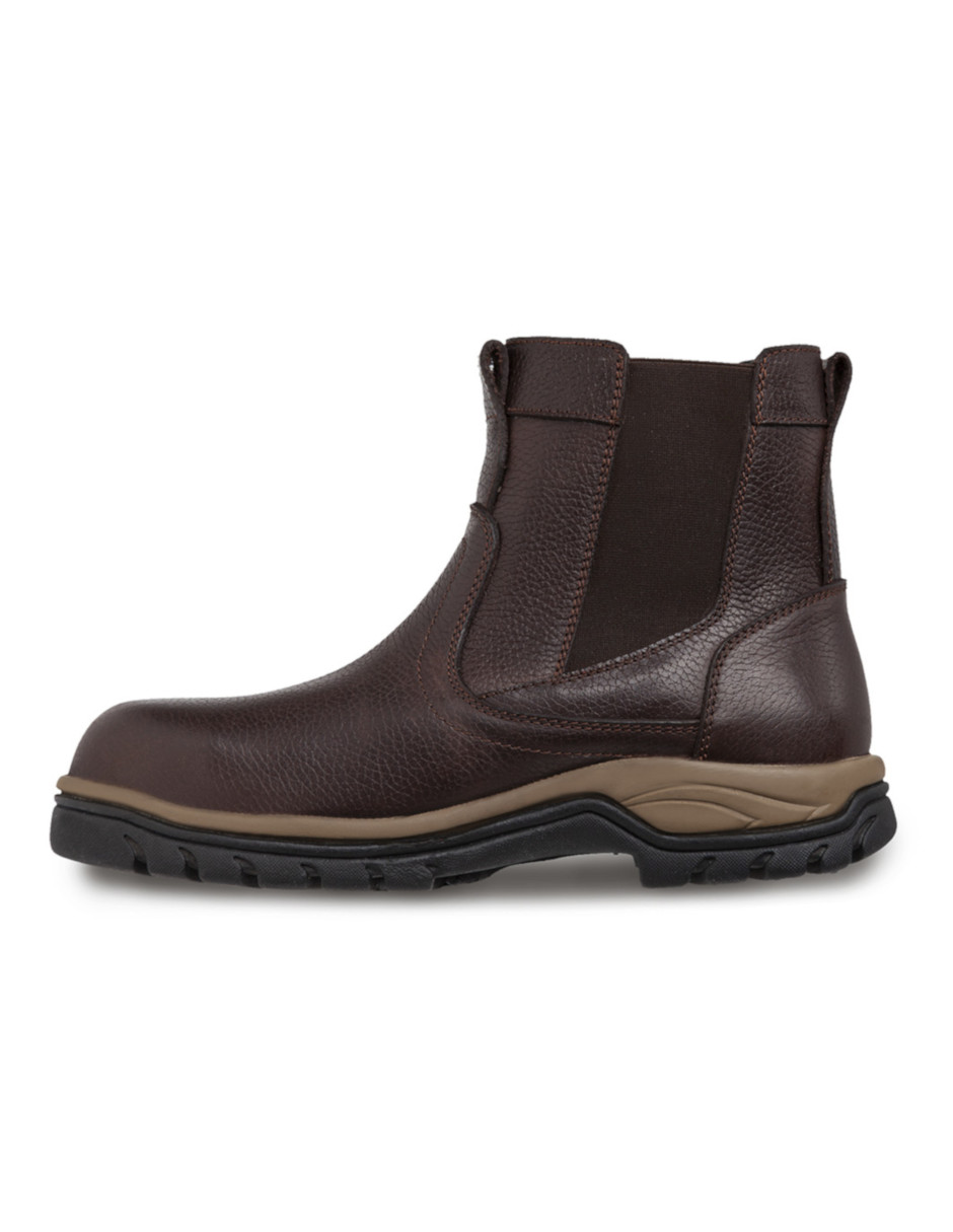 Foto 4 pulgar | Bota Botin Roper con Casco color Café Workland