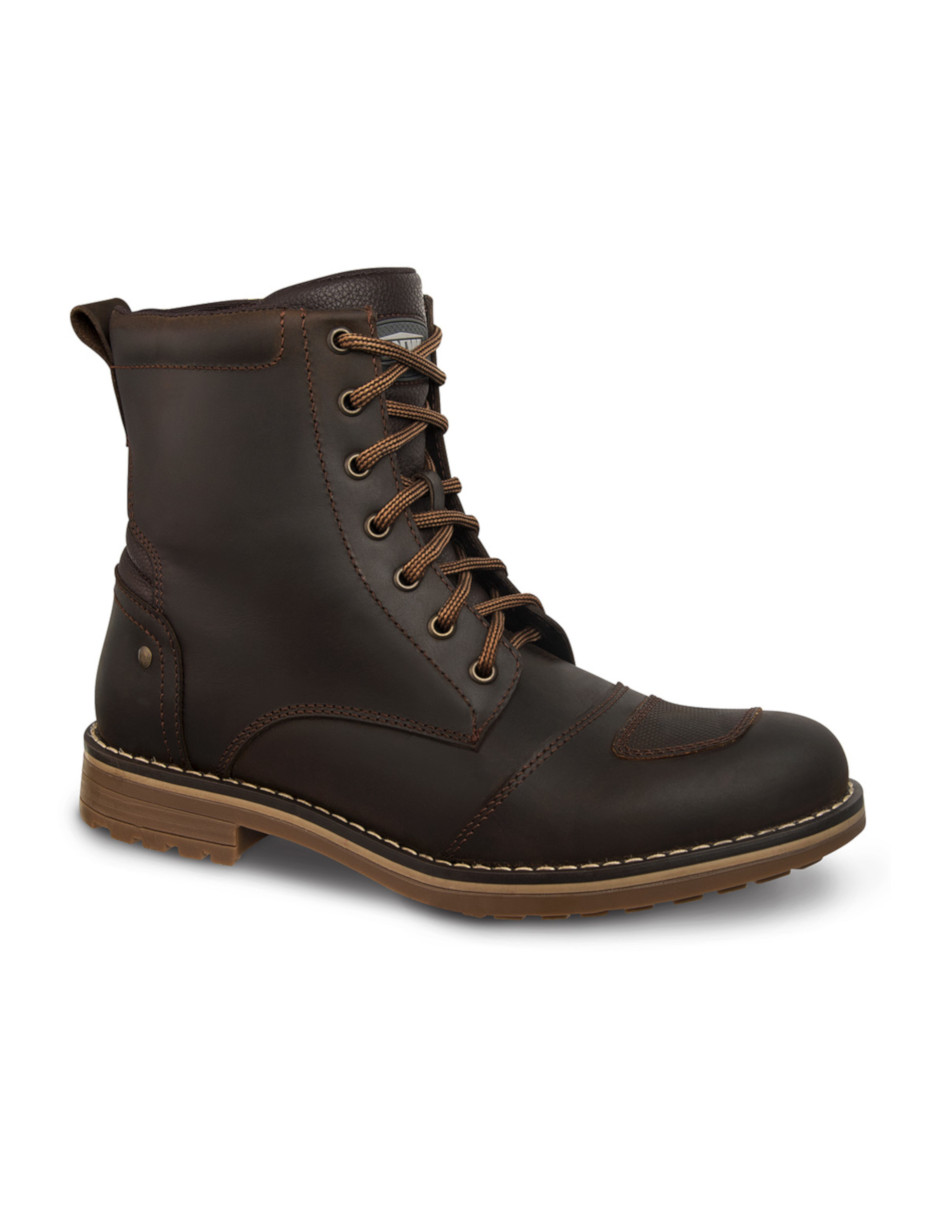 Bota Motociclista Casual Urbano Biker Workland color Café