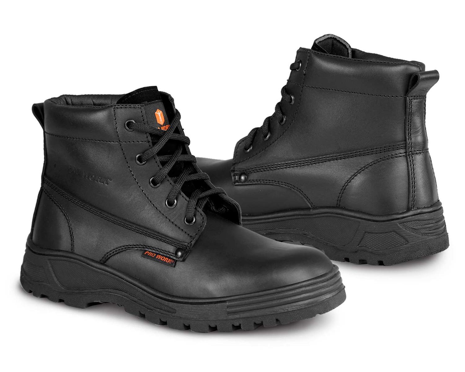 Bota Hombre Industrial Trabajo Táctico Pro Work 7401 color Negro