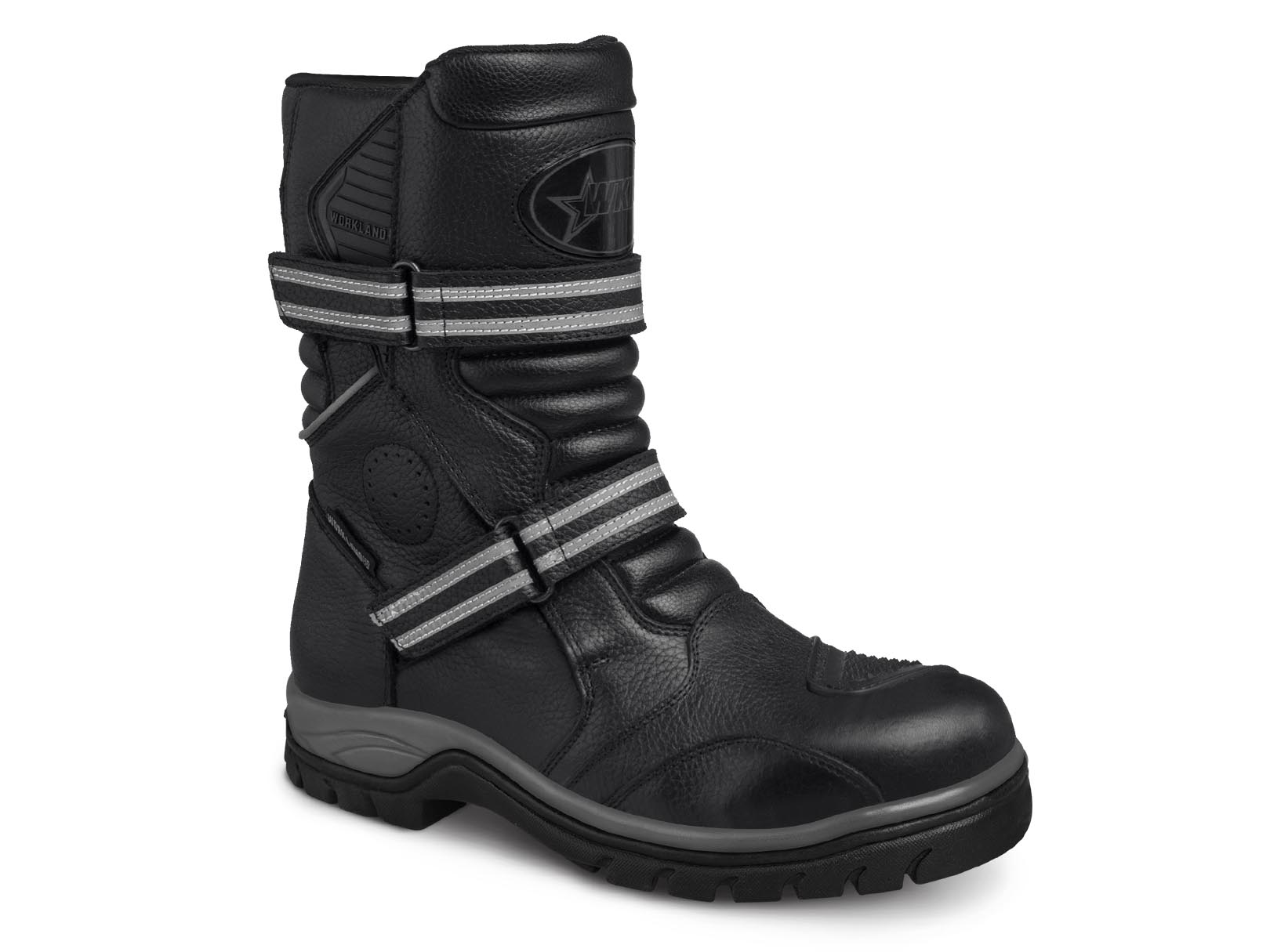 Foto 2 pulgar | Bota Hombre Motociclista Trabajo Biker Workland 77429 Negro