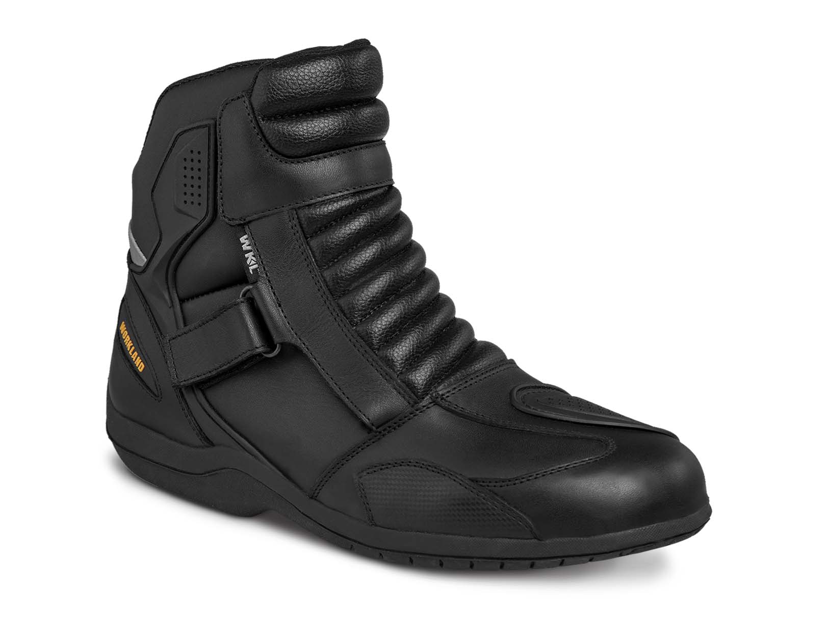 Bota Hombre Motociclista Biker Botín Workland 80013 Negro