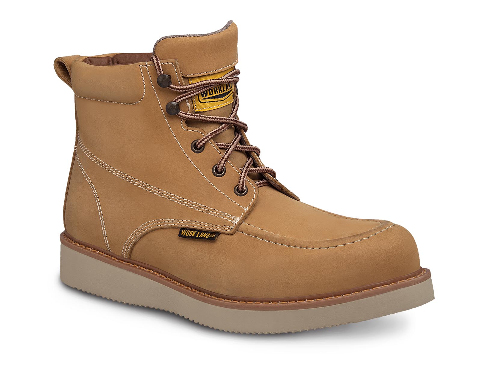 Bota Roper de Trabajo Industrial Hombre Workland 74918 color Amarillo Miel