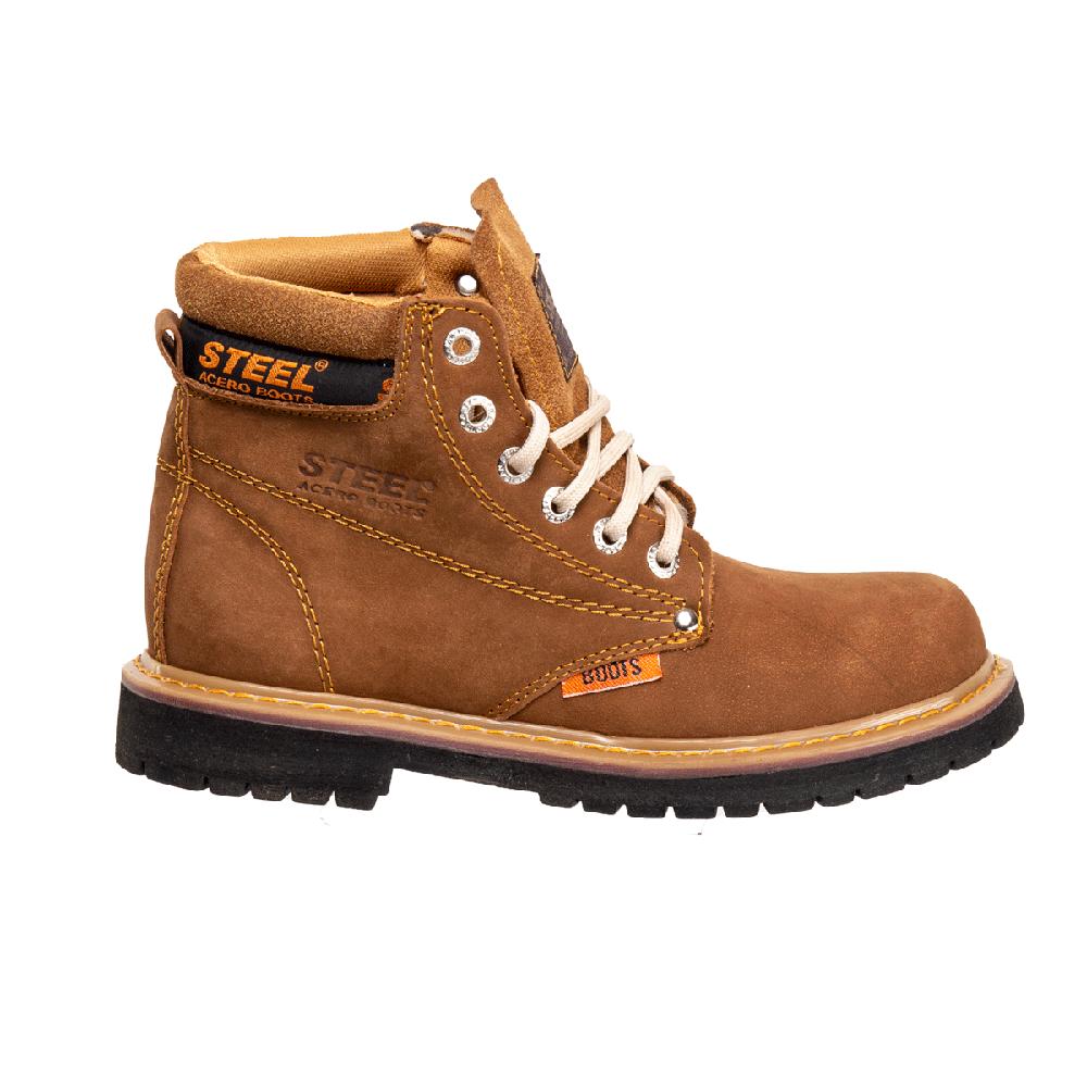 Foto 2 pulgar | Botas Steel Boost Cafés para Hombre