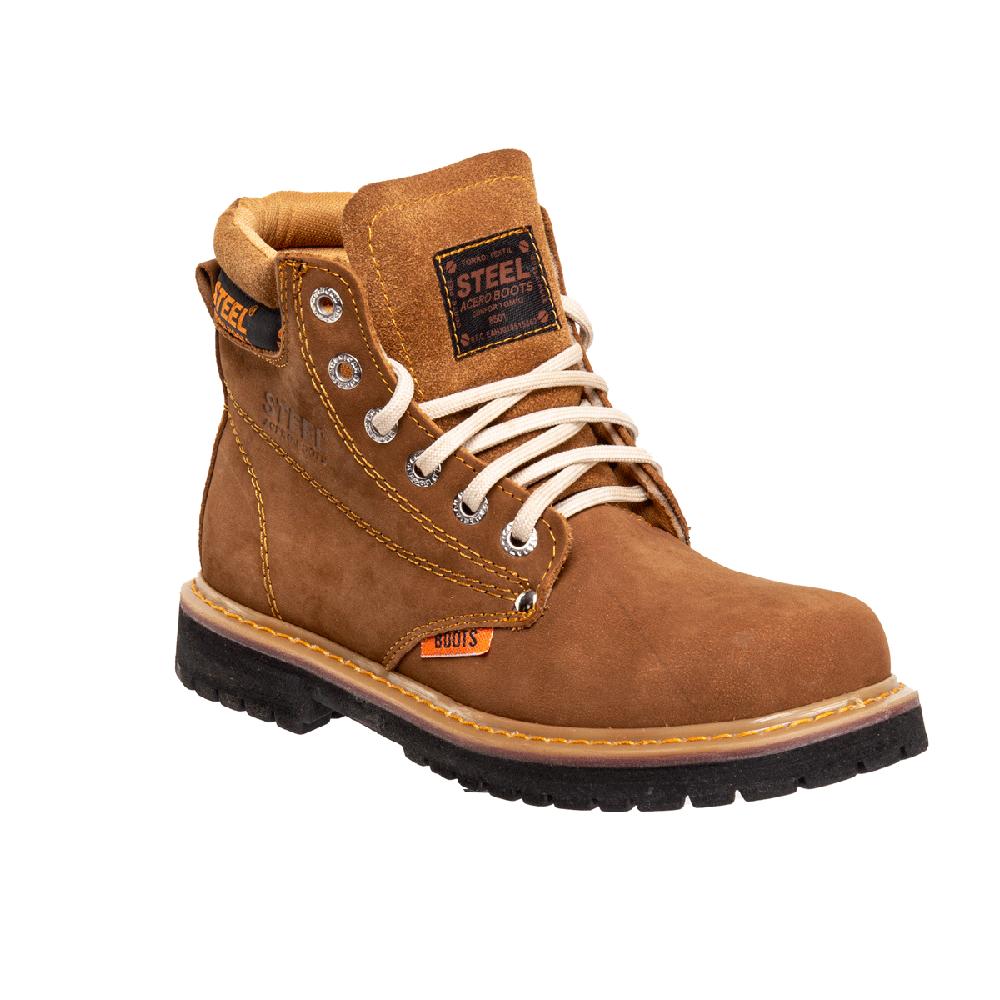 Foto 4 pulgar | Botas Steel Boost Cafés para Hombre
