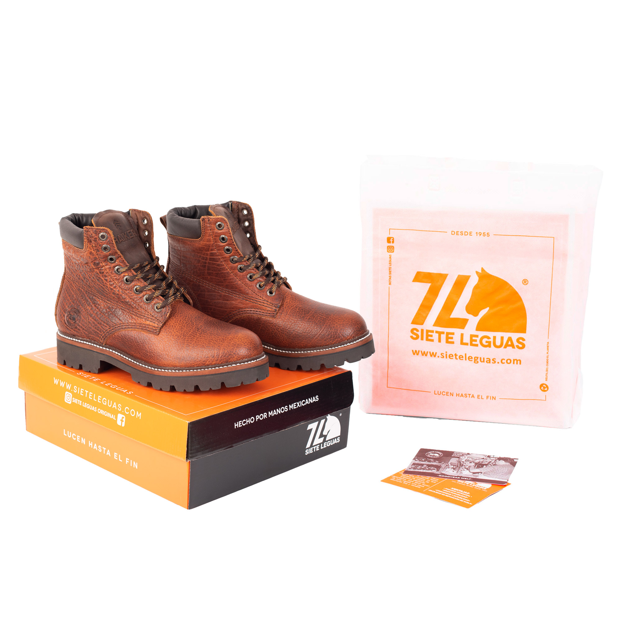 Foto 5 | Botas Haiker de Piel Siete Leguas color Whiskey