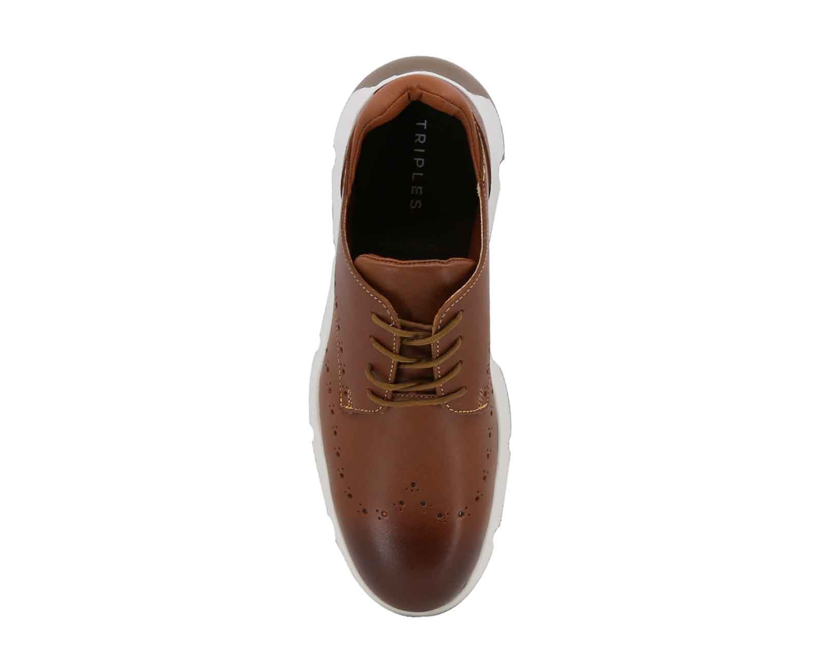 Foto 2 | Zapatos Derby Triples Micah 36072 color Marrón para Hombre