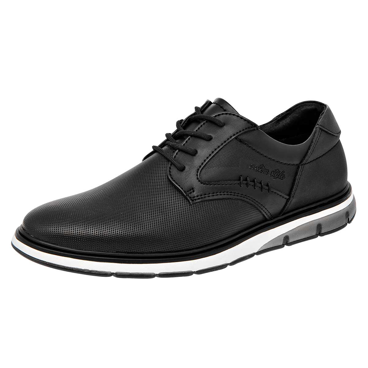 Negro Total Zapato Casual Para Hombre Negro, Código 101014-1